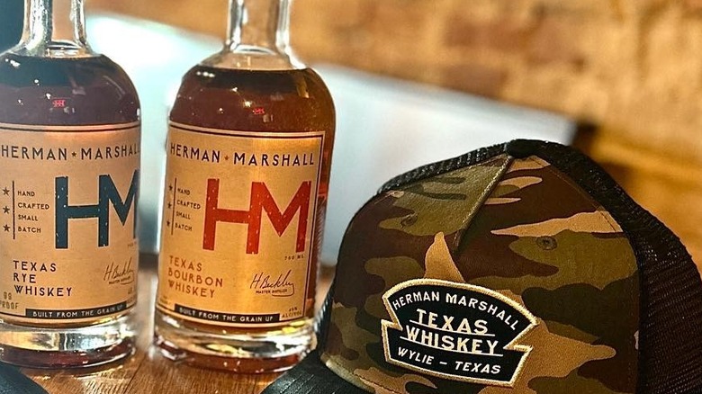 Herman Marshall bourbon with rye and hat