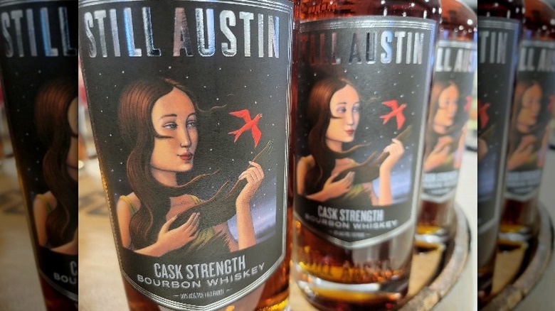 Still Austin Cask Strength bottles displayed