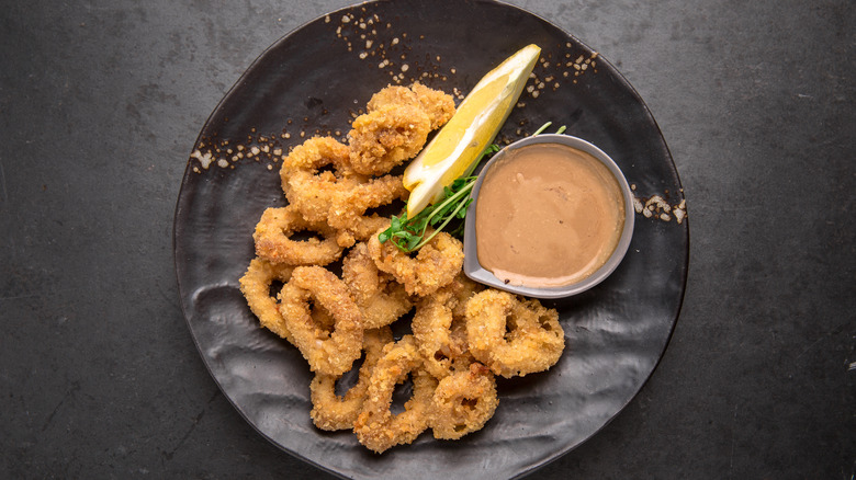 Beer battered calamari