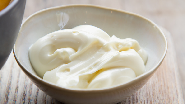 Bowl of mayonnaise