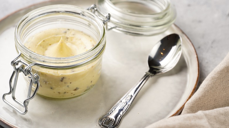 butter with truffle shavings