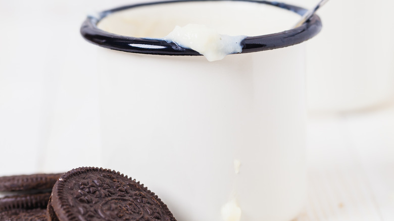 OREO cookies with hot chocolate