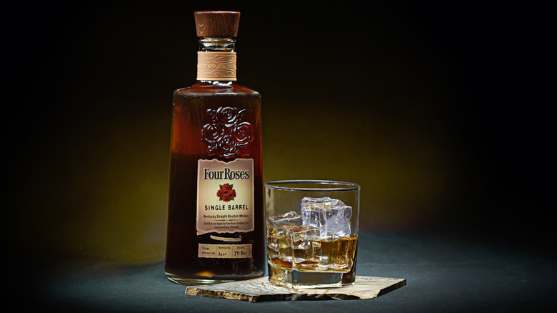 Four Roses Single Barrel bottle and glass