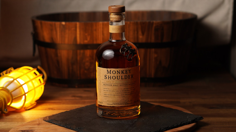 Bottle of Monkey Shoulder whisky