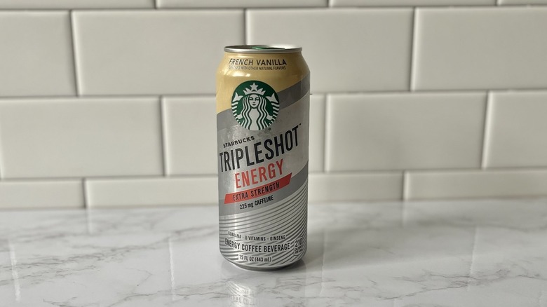 tall can of Starbucks coffee