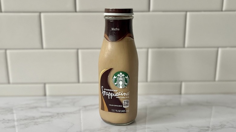 bottled Starbucks mocha coffee