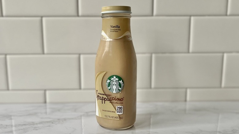 bottled Starbucks vanilla frappuccino