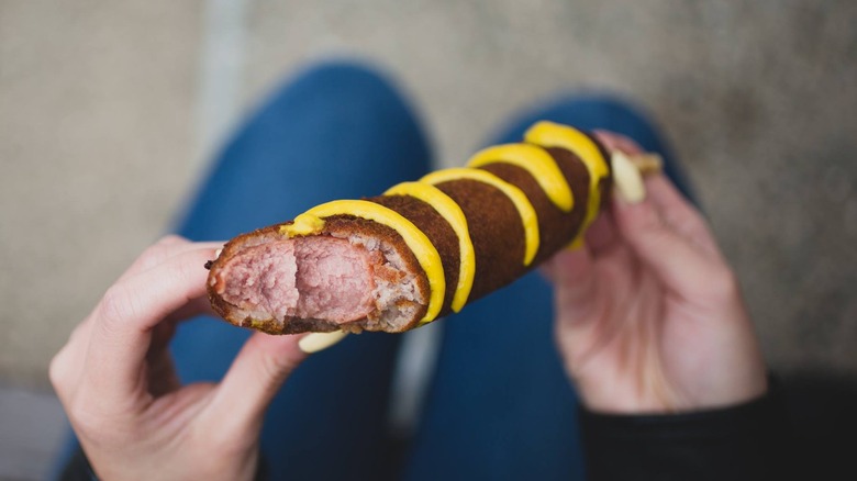 Boysenberry corn dog