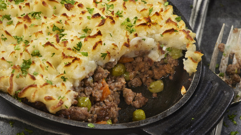 Shepherd's pie in dish