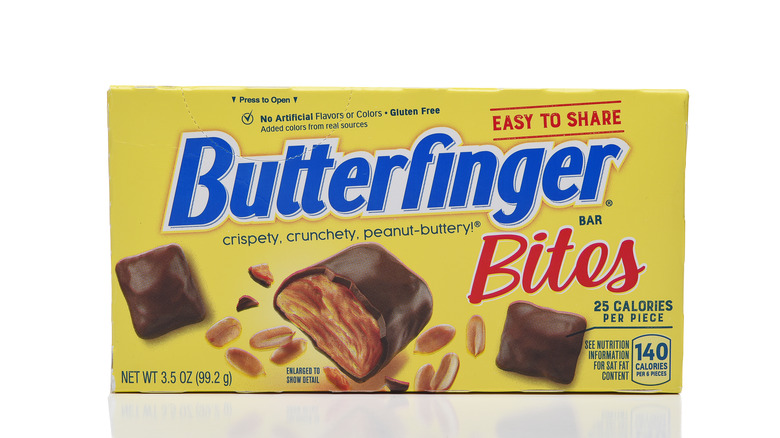 Yellow box of Butterfinger Bites