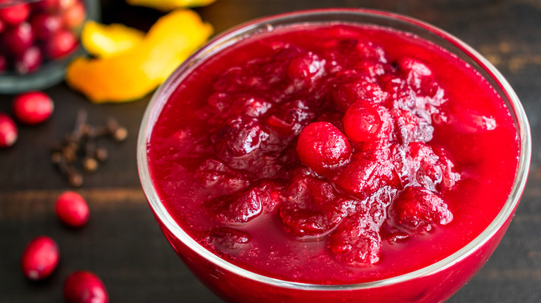 Cranberry sauce with oranges