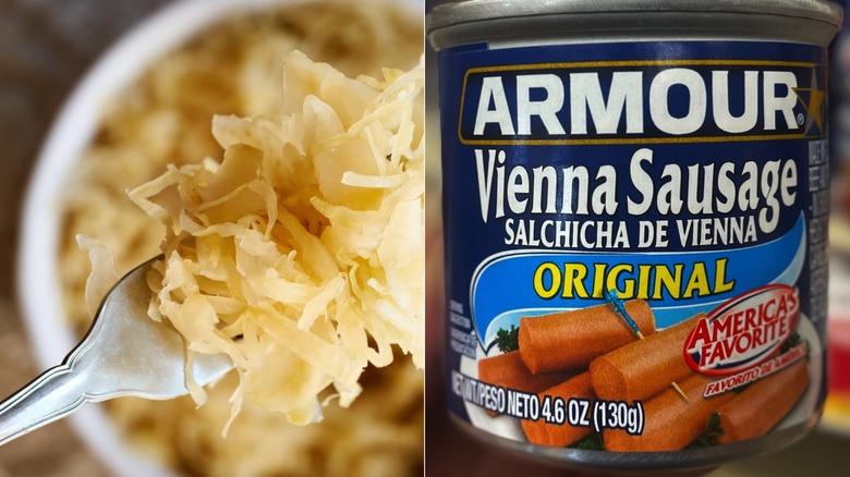 Sauerkraut and Vienna sausages 