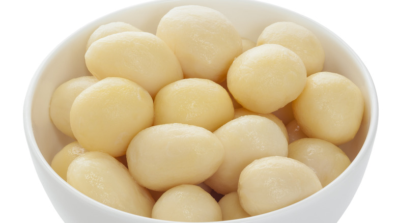 Canned potatoes in a bowl