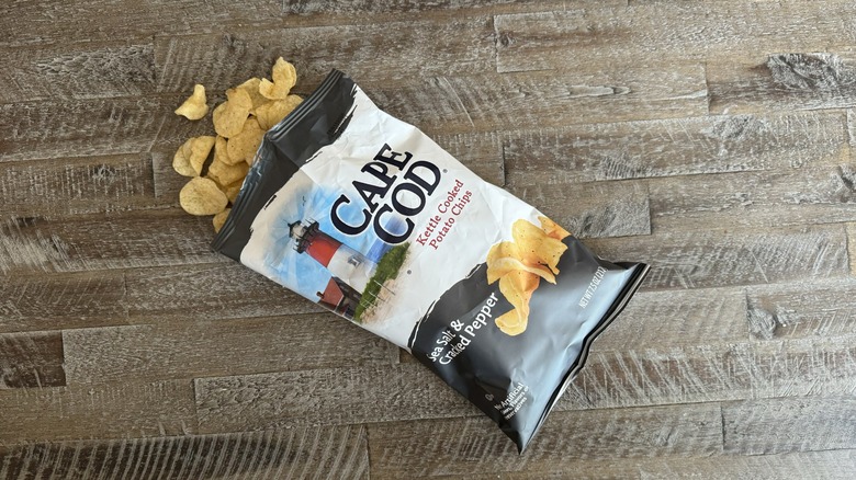 Bag of Cape Cod Sea salt and cracked pepper chips