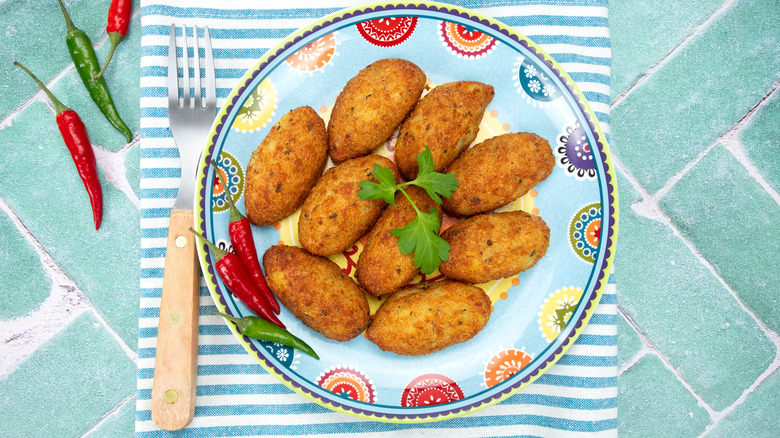 Accra saltfish fritters on plate