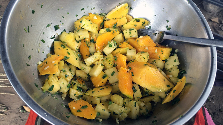 Trinidadian chow fruit salad