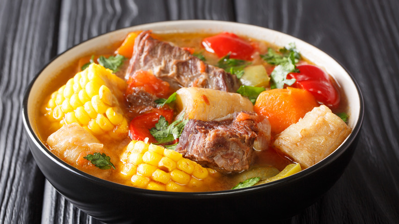 Bowl of sancocho stew