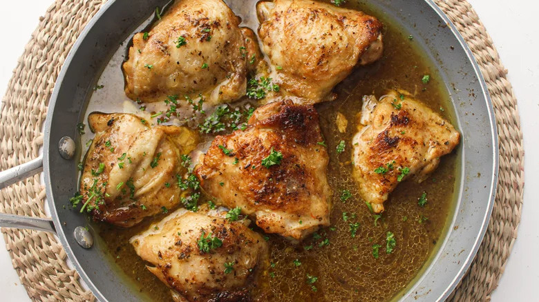 pan fried chicken thighs