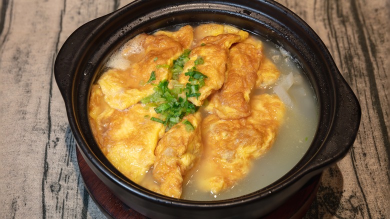 Dan jiao egg dumplings in soup