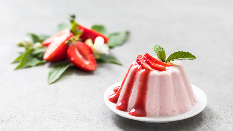 panna cotta on a plate