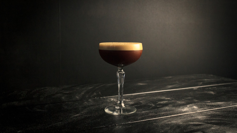 Espresso martini on a table