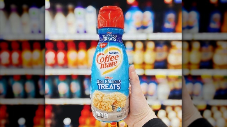 Coffee creamer in grocery store