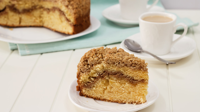 coffee cake and coffee