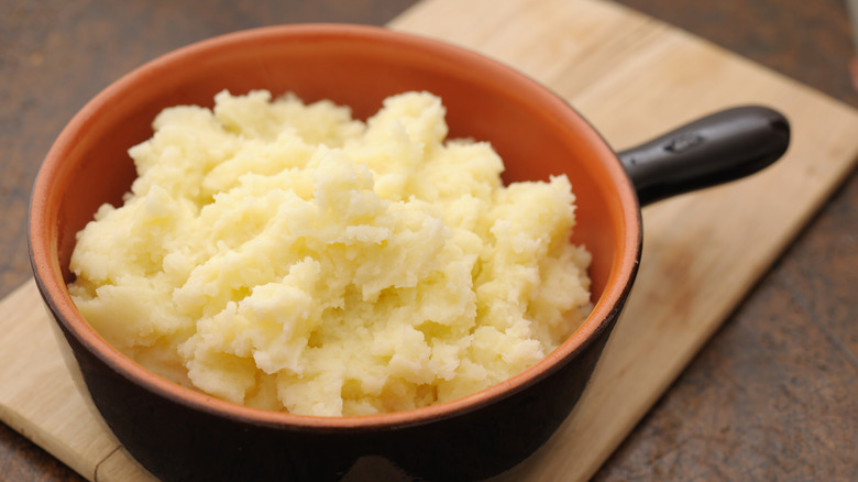 Bowl of plain mashed potatoes