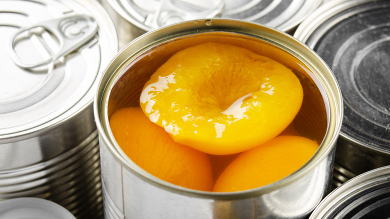 canned peaches