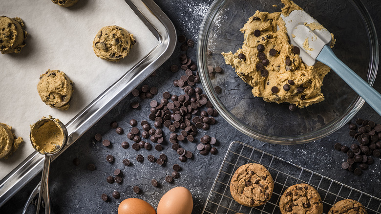 Bowl of cookie dough