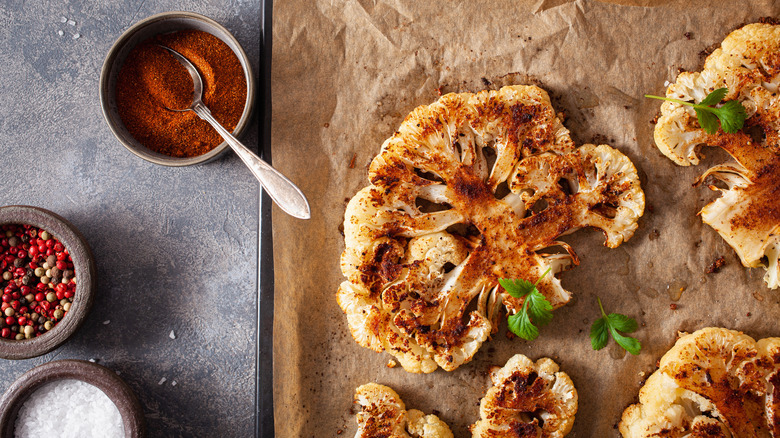 cauliflower steaks with herbs