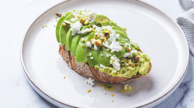 avocado toast on plate