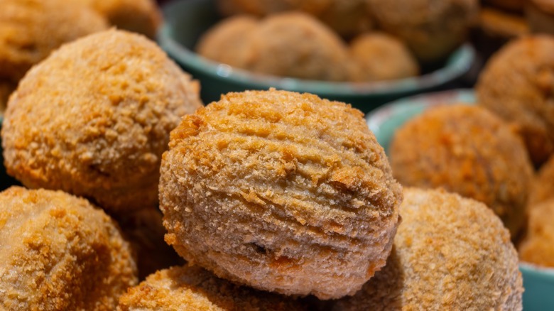 Scotch eggs with breadcrumbs