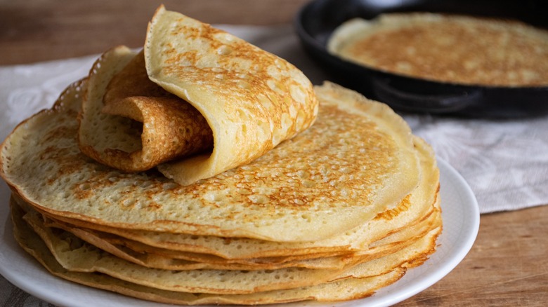 crêpes on a plate