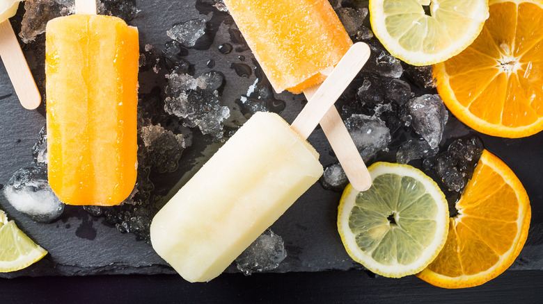 icy lemon popsicle