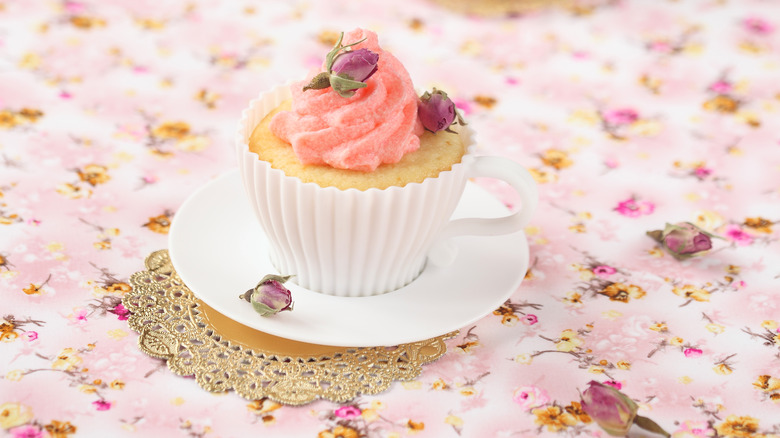 lychee rose cupcake