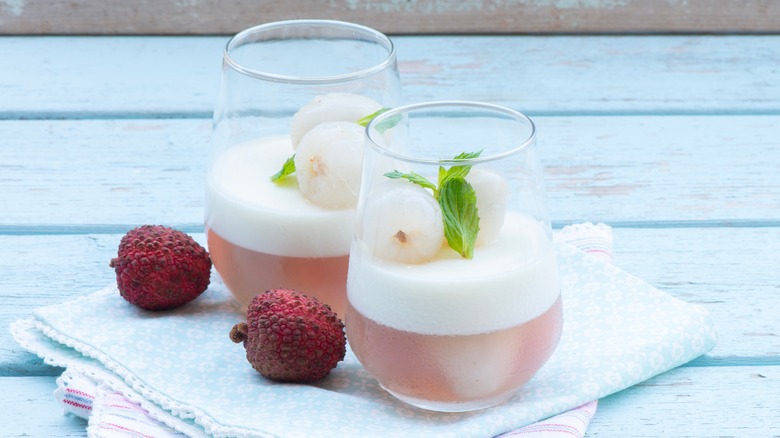 lychee panna cotta