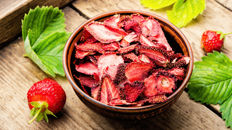 Dried strawberry snack