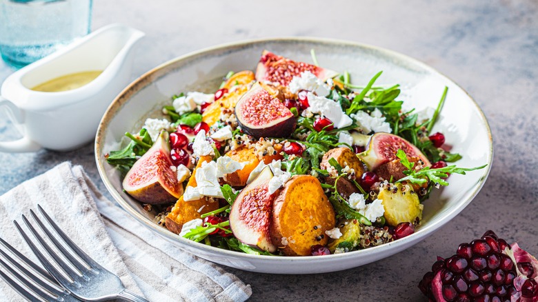 Pomegranate seed summer salad