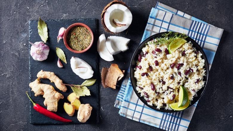 Jamaican rice and red beans