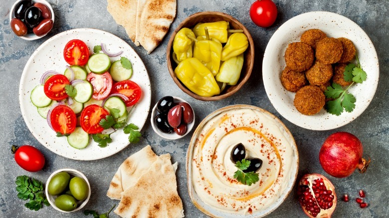 Levantine meze spread