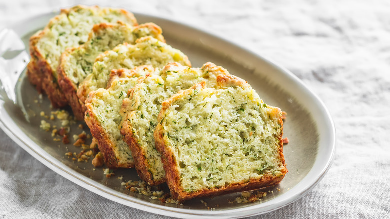 Savory bread on plate