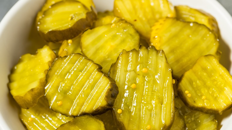 Bread and butter pickle slices