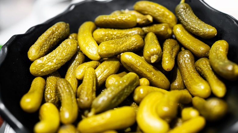 small pickled gherkins