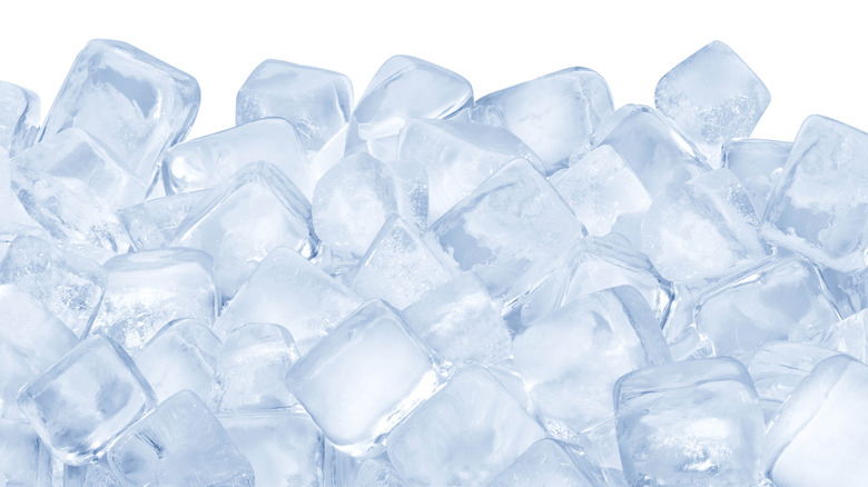 ice cube white background