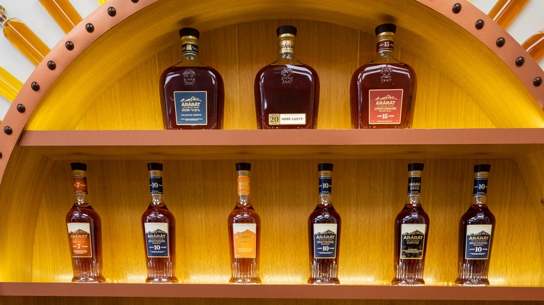 bottles of Ararat brandy