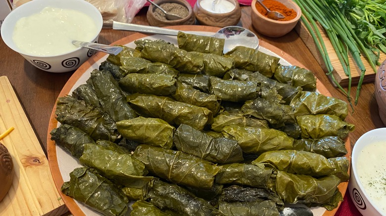 plate of Armenian dolma 