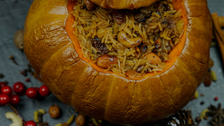 ghapama stuffed pumpkin dish