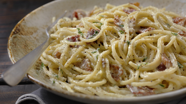 Bowl of carbonara