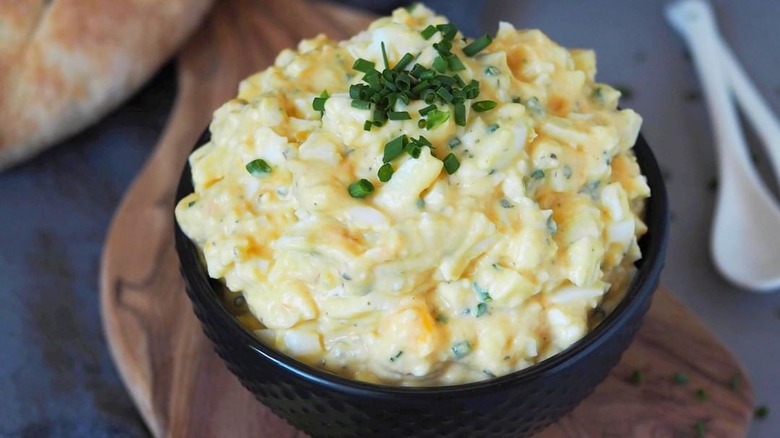 German egg salad in bowl